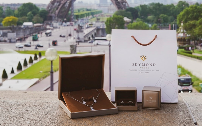 skymond luxury thiết kế nhẫn kỷ niệm cưới bạch kim